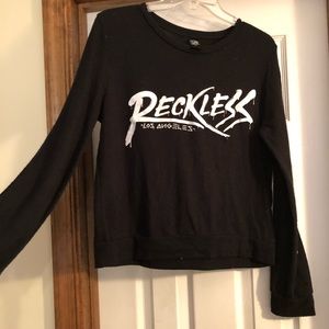 Long sleeve soft black top
